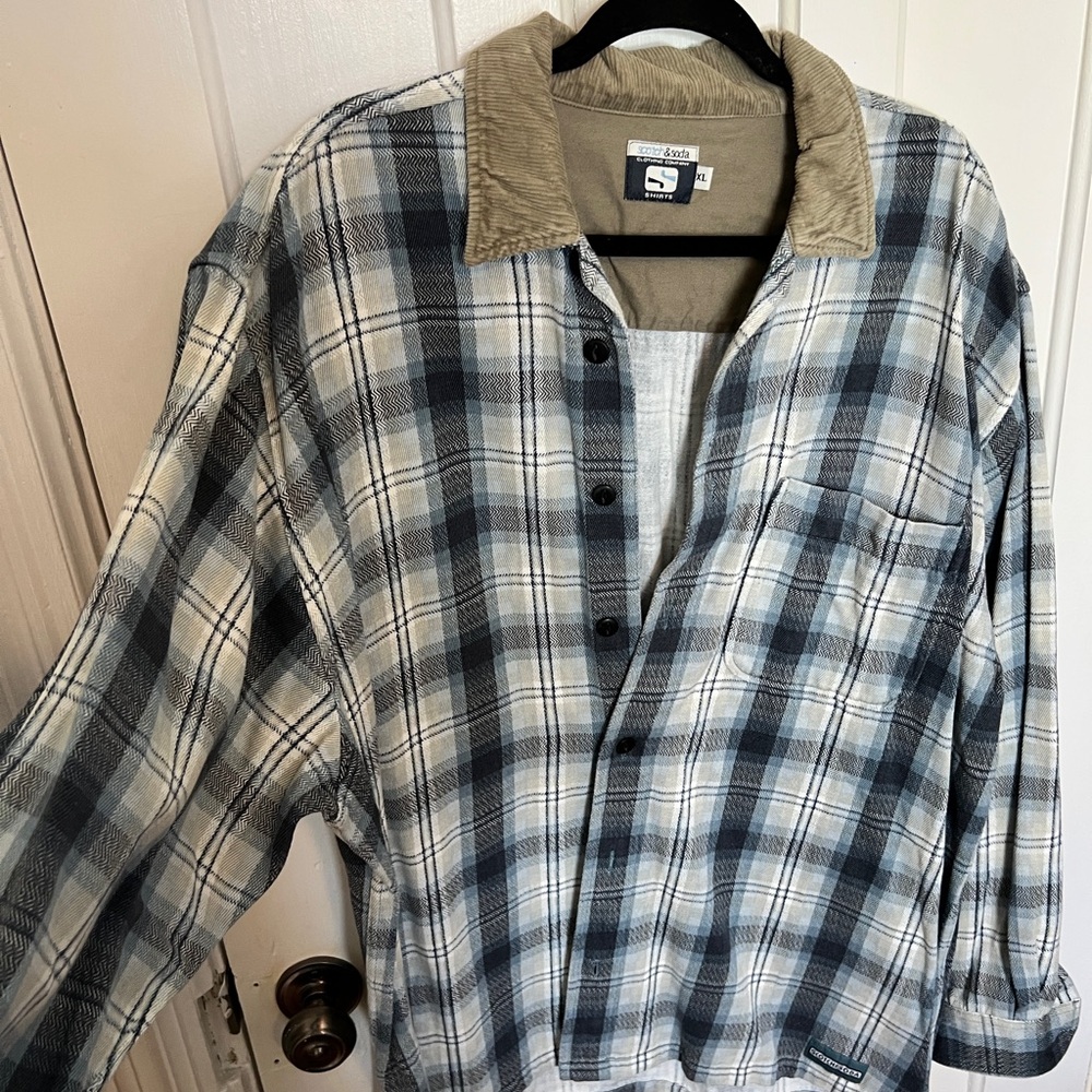 Scotch & Soda Blue and White Plaid Shirt